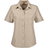 Custom Womens Key West Short Sleeve Performance Staff Shirt Khaki