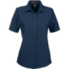 Custom Womens Key West Short Sleeve Performance Staff Shirt Navy