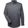 Custom Mens Foundation Cotton Twill Dress Shirt with Teflon Dark Charcoal