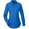 Custom Womens Foundation Cotton Twill Shirt with Teflon French Blue