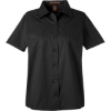 Custom Womens Advantage IL Short Sleeve Dress Shirt Black