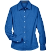 Custom Womens Long Sleeve Oxford Dress Shirt French Blue