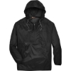 Custom Unisex Packable Hooded Nylon Jacket Black