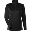 Custom Womens Flash Snag Protection Plus IL Colorblock Quarter-Zip Pullover Black/ Dark Charcoal