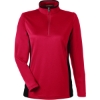 Custom Womens Flash Snag Protection Plus IL Colorblock Quarter-Zip Pullover Red/ Black