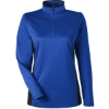 Custom Womens Flash Snag Protection Plus IL Colorblock Quarter-Zip Pullover True Royal/ Black