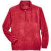 Custom Mens Fleece Quarter-Zip Pullover Red