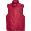 Custom Unisex Fleece Full-Zip Vest Red