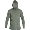 Custom Mens Low Pro Tech Hooded Long Sleeve T-Shirt Dark Olive Heathered