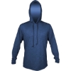 Custom Mens Low Pro Tech Hooded Long Sleeve T-Shirt Navy Heathered
