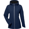 Custom Womens Wavestorm Hooded Soft Shell Jacket Navy