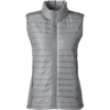 Custom Womens Harbor Puffer Vest Graphite/ Graphite Heather