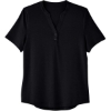 Custom Womens JAQ Snap-Up Stretch Performance Polo Black