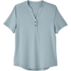 Custom Womens JAQ Snap-Up Stretch Performance Polo Opal Blue