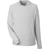 Custom Unisex JAQ Stretch Performance Hooded Long Sleeve T-Shirt Platinum