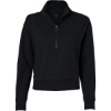 Custom Womens Mantra Half-Zip Ottoman Pullover Black