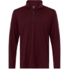 Custom Mens JAQ Stretch Performance Quarter-Zip Burgundy/ Carbon