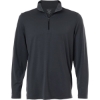 Custom Mens JAQ Stretch Performance Quarter-Zip Carbon/ Black