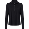 Custom Womens JAQ Stretch Performance Quarter-Zip Black/ Carbon