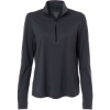 Custom Womens JAQ Stretch Performance Quarter-Zip Carbon/ Black