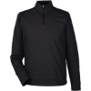 Custom Mens Express Tech Performance Pique Quarter-Zip Pullover Black