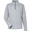 Custom Mens Eclipse Jacquard Quarter-Zip Pullover Black Heather