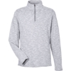 Custom Mens Eclipse Jacquard Quarter-Zip Pullover Platinum Heather