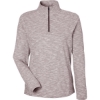 Custom Womens Eclipse Jacquard Quarter-Zip Pullover Burgundy Heather