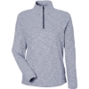 Custom Womens Eclipse Jacquard Quarter-Zip Pullover Classic Navy Heather