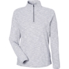 Custom Womens Eclipse Jacquard Quarter-Zip Pullover Platinum Heather