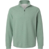 Custom Mens Spirit Textured Quarter-Zip Pullover Sage Green Heather