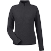 Custom Womens Spirit Textured Quarter-Zip Pullover Black Heather