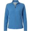 Custom Womens Spirit Textured Full-Zip Light Nautical Blue Heather