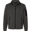 Custom Mens Jasper Full-Zip Fleece Jacket Black/ Grey