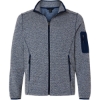 Custom Mens Jasper Full-Zip Fleece Jacket Classic Navy/ White