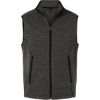 Custom Mens Jasper Jacquard Fleece Vest Black/ Grey