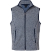Custom Mens Jasper Jacquard Fleece Vest Classic Navy/ White