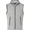 Custom Mens Jasper Jacquard Fleece Vest Grey/ White