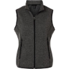 Custom Womens Jasper Jacquard Fleece Vest Black/ Grey