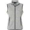 Custom Womens Jasper Jacquard Fleece Vest Grey/ White
