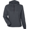 Custom Womens Aura Lightweight Packable Anorak Carbon/ Black