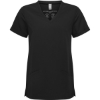 Custom Womens Invincible V-Neck Stretch Scrub Top Black