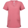 Custom Womens Invincible V-Neck Stretch Scrub Top Calm Pink