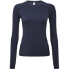Custom Womens Unstoppable Long Sleeve Fresh Underscrub Base Layer T-Shirt Navy Heather