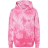Custom Youth Midweight Tie-Dyed Hooded Sweatshirt Tie Dye Pink