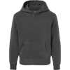 Custom Youth Midweight Pigment-Dyed Hooded Sweatshirt Pigment Black