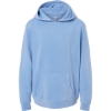 Custom Youth Midweight Pigment-Dyed Hooded Sweatshirt Pigment Light Blue
