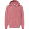 Custom Youth Midweight Pigment-Dyed Hooded Sweatshirt Pigment Maroon