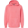 Custom Youth Midweight Pigment-Dyed Hooded Sweatshirt Pigment Pink