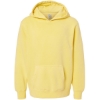 Custom Youth Midweight Pigment-Dyed Hooded Sweatshirt Pigment Yellow